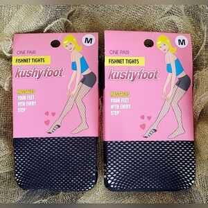 NWT 2 Pairs Black Fishnet Tights for Women Size Medium
